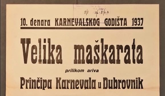 Duga tradicija maškaravanja u Dubrovniku: Pogledajte plakat za 